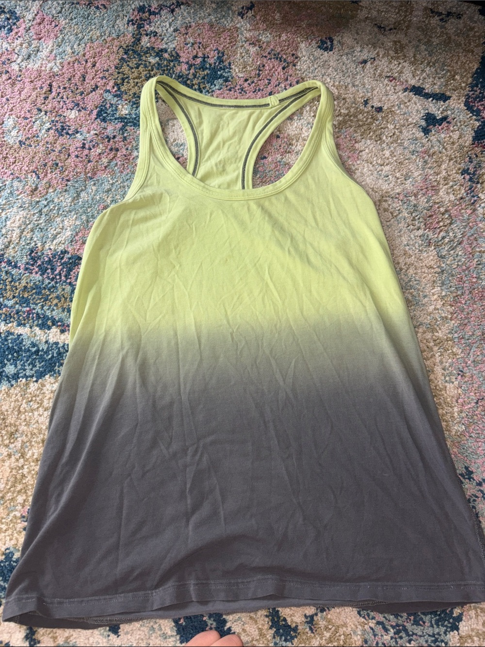 Women's Lululemon Ombre Racerback Tank Top in Green and Gray